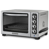 KitchenAid KCO223CU 12-Inch Convection Countertop Oven with Silver Handle, Contour Silver