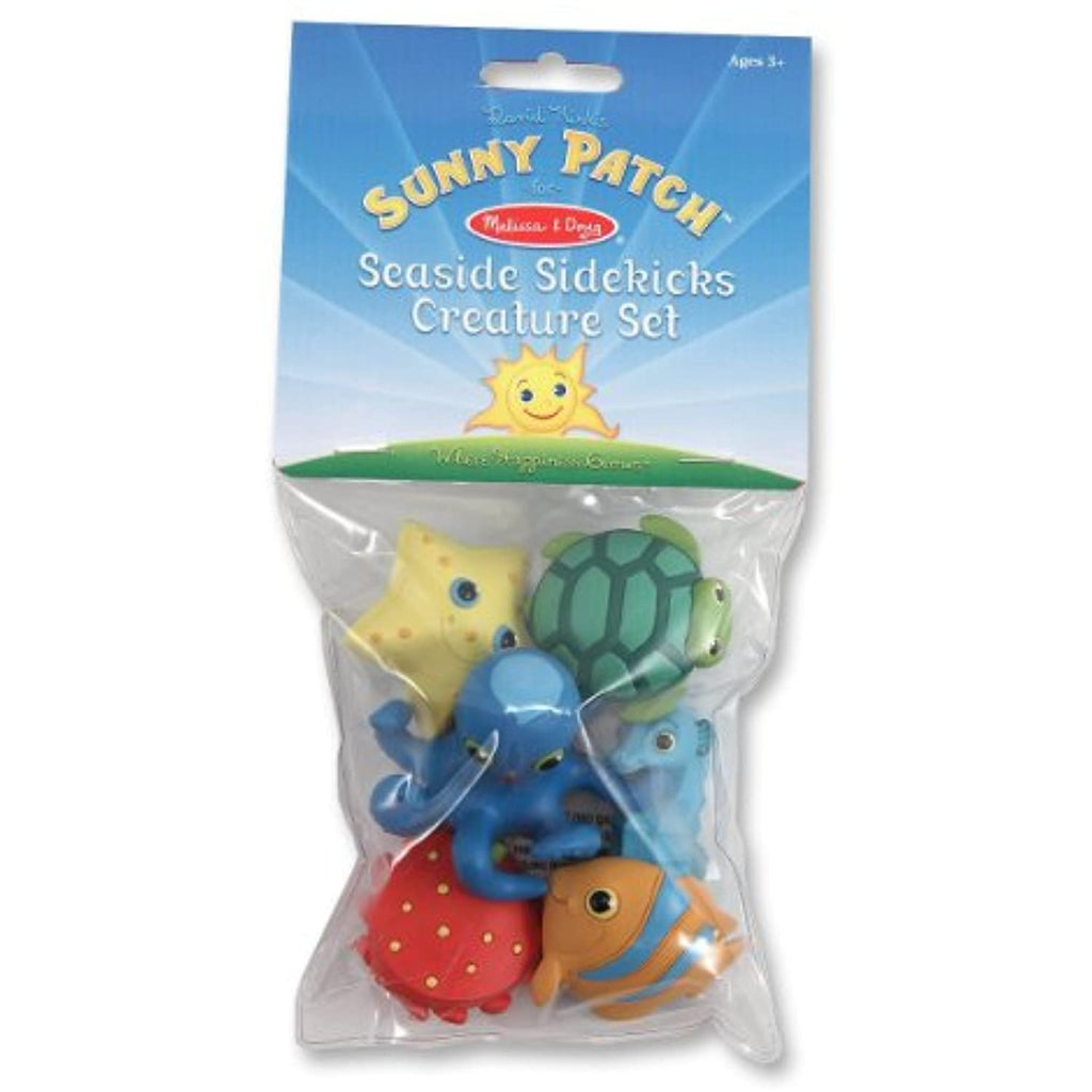 Melissa & Doug Seaside Sidekicks Mini-Creature Set: Sunny Patch Beach Play Series + Free Scratch Art Mini-Pad Bundle