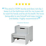 Melissa & Doug Kids Furniture Wooden Step Stool - Gray