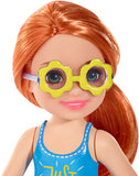 Barbie Club Chelsea Doll, 6-inch Redhead with Flower-Shaped Sunglasses, Multi