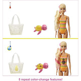 Barbie Color Reveal Foam! Doll & Pet Friend with 25 Surprises: Scented Bubble Solution, Outfits, Hair Extension, Kid Bracelet & Charm Hidden in Sand; Sunny Pineapple-Theme; for Kids 3 Years & Up