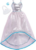 Barbie Fashions Complete Look Silver Opalescent Hi Low Gown Set