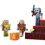 Minecraft Crimson Forest Conquest Story Pack Figures, Accessories and Papercraft Blocks, Complete Adventure Play in a Box, Toy for Kids Ages 6 Years and Older