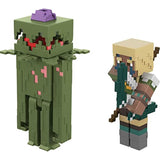 Mattel Minecraft Craft-a-Block 2-Pk, Action Figures & Toys to Create, Explore and Survive, Authentic Pixelated Designs, Collectible Gifts for Kids Age 6 Years and Older