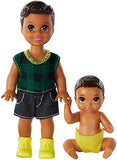 Barbie Skipper Babysitters Inc. Dolls, 2 Pack of Sibling Dolls Includes Small Toddler Doll and Baby Doll in Diaper, for 3 to 7 Year Olds