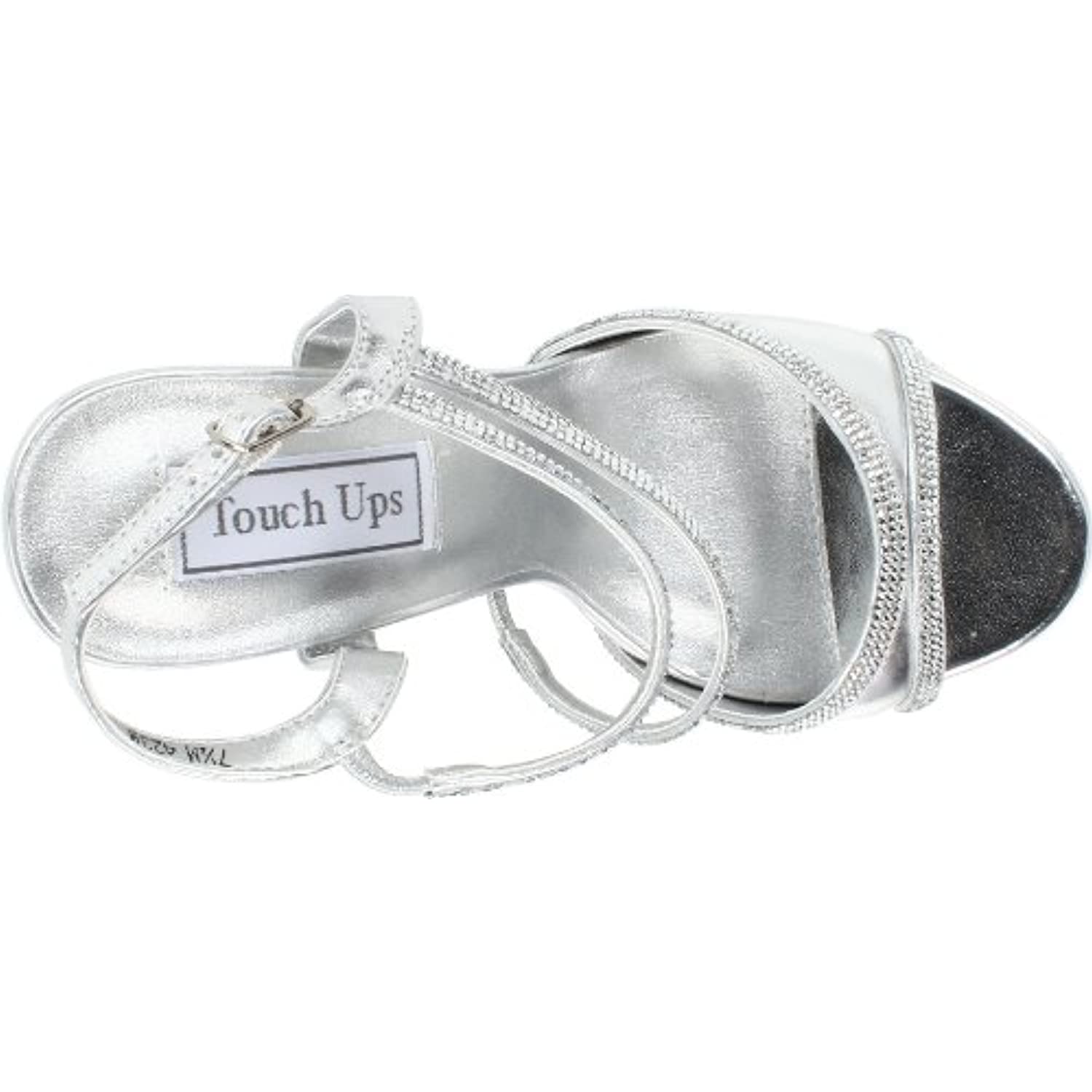 Touch Ups Women's Allie Manmade Platform Sandal,Silver,6.5 M US