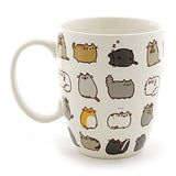 Pusheen by Our Name is Mud “Pusheen Kitties” Stoneware Coffee Mug and Coaster Gift Set, 12 oz.