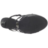 Touch Ups Women's Lonnie Leather Platform Sandal,Black Satin,9.5 M US