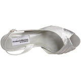 Dyeables Women's Nicky Sandal,Silver Satin,5 M US