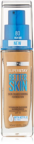 Maybelline New York Superstay Better Skin Foundation, Riche Tan, 1 Fluid Ounce