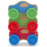Melissa & Doug Stacking Cars: First Play Series & 1 Scratch Art Mini-Pad Bundle (04051)