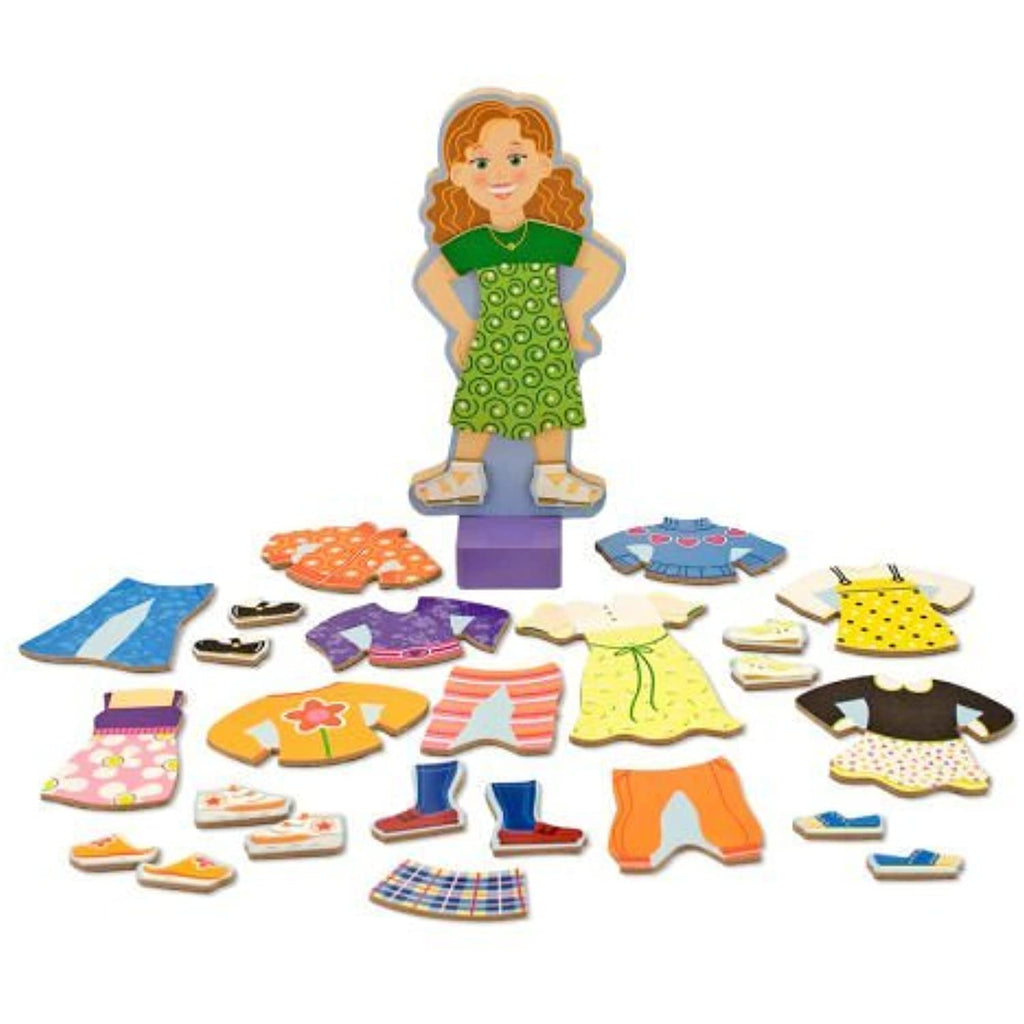 Melissa & Doug Princess Elsie and Maggie Leigh Magnetic Dress up Bundle