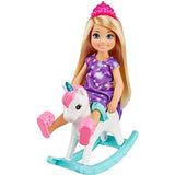 Barbie Dreamtopia Chelsea Princess Doll & Fairytale Sleepover Playset with Loft Bed, Swing, Moon Chairs & Unicorn Rocking Horse, Gift for 3 to 7 Year Olds