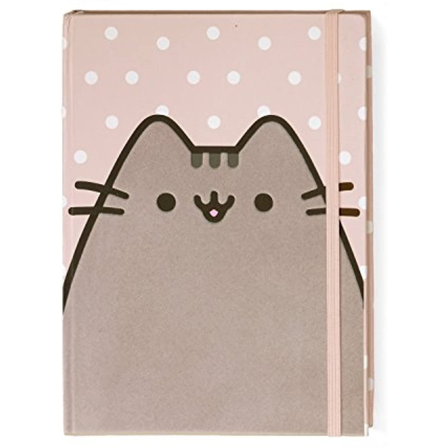 Pusheen GUND Tabby Cat Accessory Case Bundle with Pink Polka Dot Notebook, School Accessories Set for Students Teens Boys and Girls
