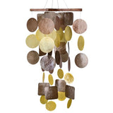 Woodstock Brown & Gold Capiz Chime- Asli Arts Collection