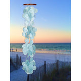 Woodstock Chimes CWRA The Original Guaranteed Musically Tuned Chime, Capiz Waterfall - Azure