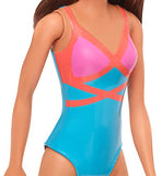 Barbie Doll, Brunette, Wearing Swimsuit, for Kids 3 to 7 Years Old