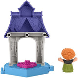 Fisher-Price Little People – Disney Frozen Anna in Arendelle Portable playset with Figure for Toddlers and Preschool Kids Ages 1 ½ to 5 Years