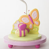 Guidecraft Hand-painted & Hand Crafted Butterfly Buddies Kids Table Lamp G86607