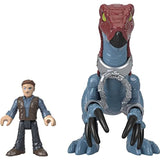 Imaginext Jurassic World Dominion Therizinosaurus Dinosaur & Owen Grady 3-Piece Poseable Figure Set