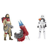Star Wars B7260AS0 Rogue One Baze Malbus VS. Imperial Stormtrooper, 3.75-Inches