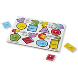 Melissa & Doug Wooden Peg Puzzle Bundle - Alphabet, Vehicles, Shapes