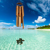 Woodstock Chimes CSEA The Original Guaranteed Musically Tuned Chime Asli Arts Collection, Medium, Half Coconut Bamboo-Sea Turtle