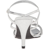 Sizzle by Coloriffics Women's Shelly Dress Sandal,Silver,7.5 M US