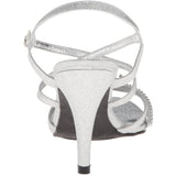 Sizzle by Coloriffics Women's Shelly Dress Sandal,Silver,7 M US