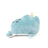 GUND Pusheen Pusheenimal Narwhal Plush Stuffed Animal Backpack Clip, Blue, 5"