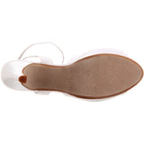 Dyeables Women's Brit Platform Sandal,White Satin,5 B US