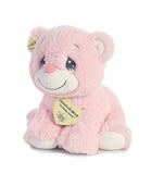 Aurora World Precious Moments Charlie Bear with Rattle, So Beary Sweet, Pink, 8.5"