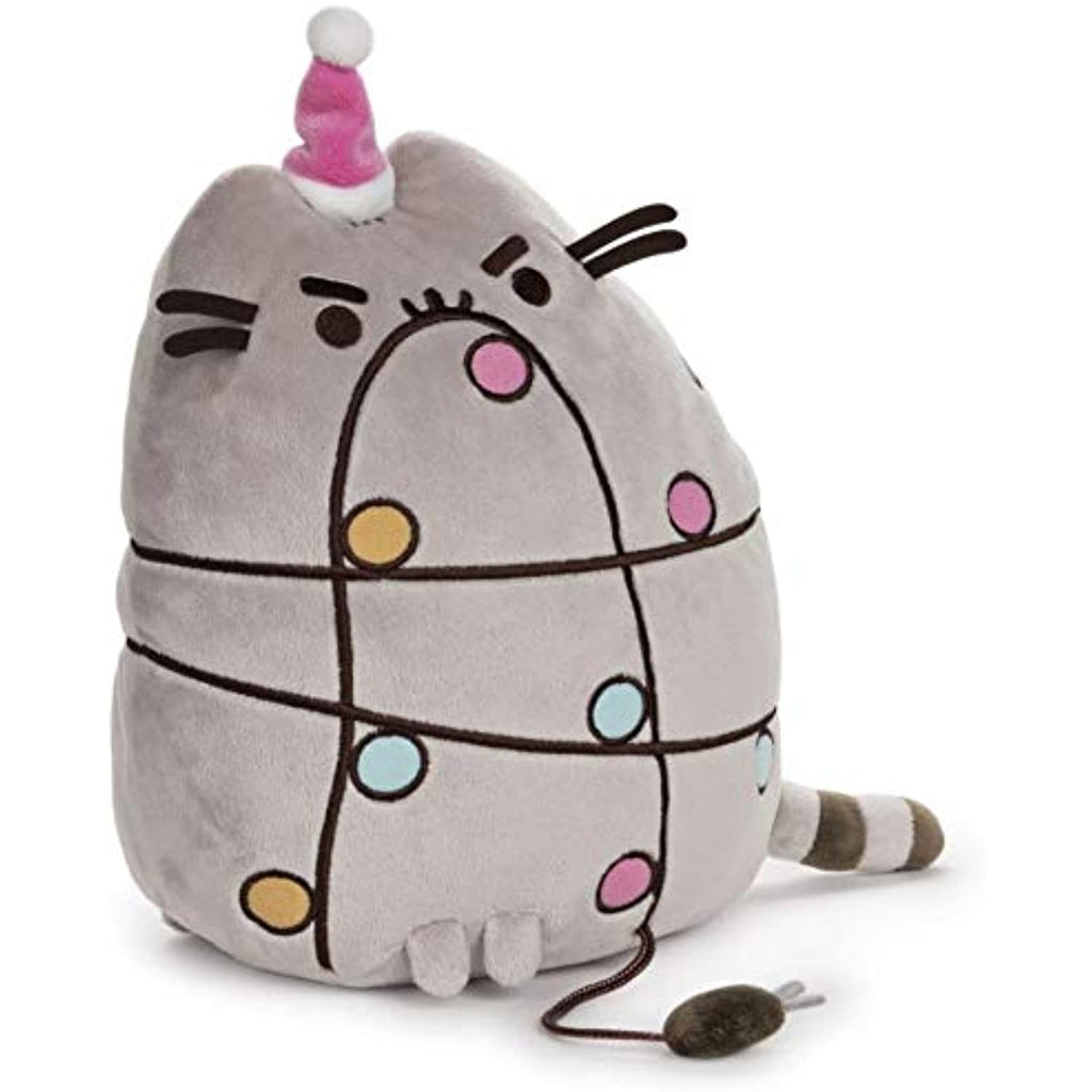 GUND Pusheen Holiday Xmas Light Up LED Plush Stuffed Animal Cat