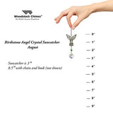 Woodstock Chimes BAAU Rainbow Makers Crystal Suncatcher, Birthstone Angel - August