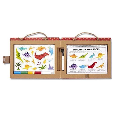 Melissa & Doug Natural Play: Play, Draw, Create Reusable Drawing & Magnet Kit  Dinosaurs (41 Magnets, 5 Dry-Erase Markers)