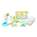 Melissa & Doug Mine to Love Travel Time Play Set for Dolls with Diaper Bag, Bottle, Sunscreen, More (17 pieces)