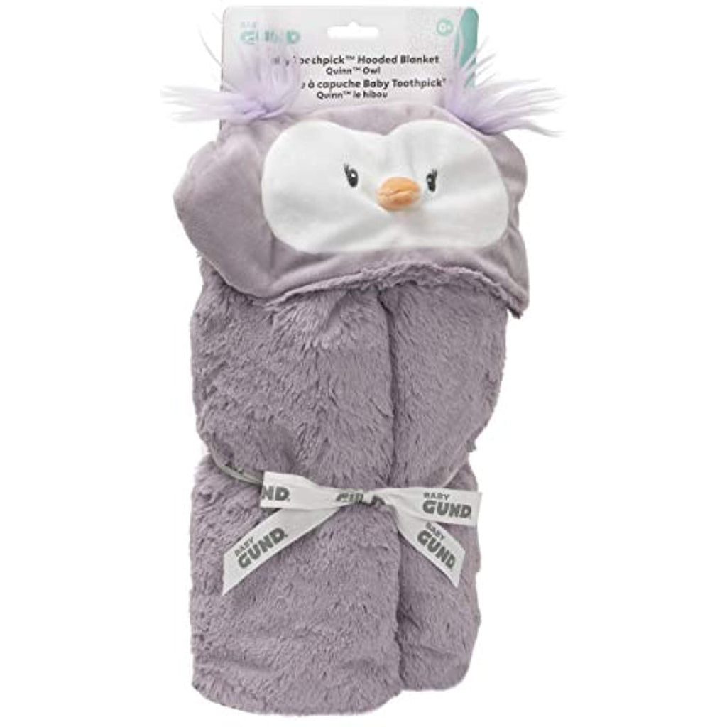 GUND Baby Baby Toothpick Quinn Owl Hooded Blanket Plush, Purple