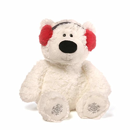 GUND Blizzard Teddy Bear Holiday Stuffed Animal Plush, White, 12"