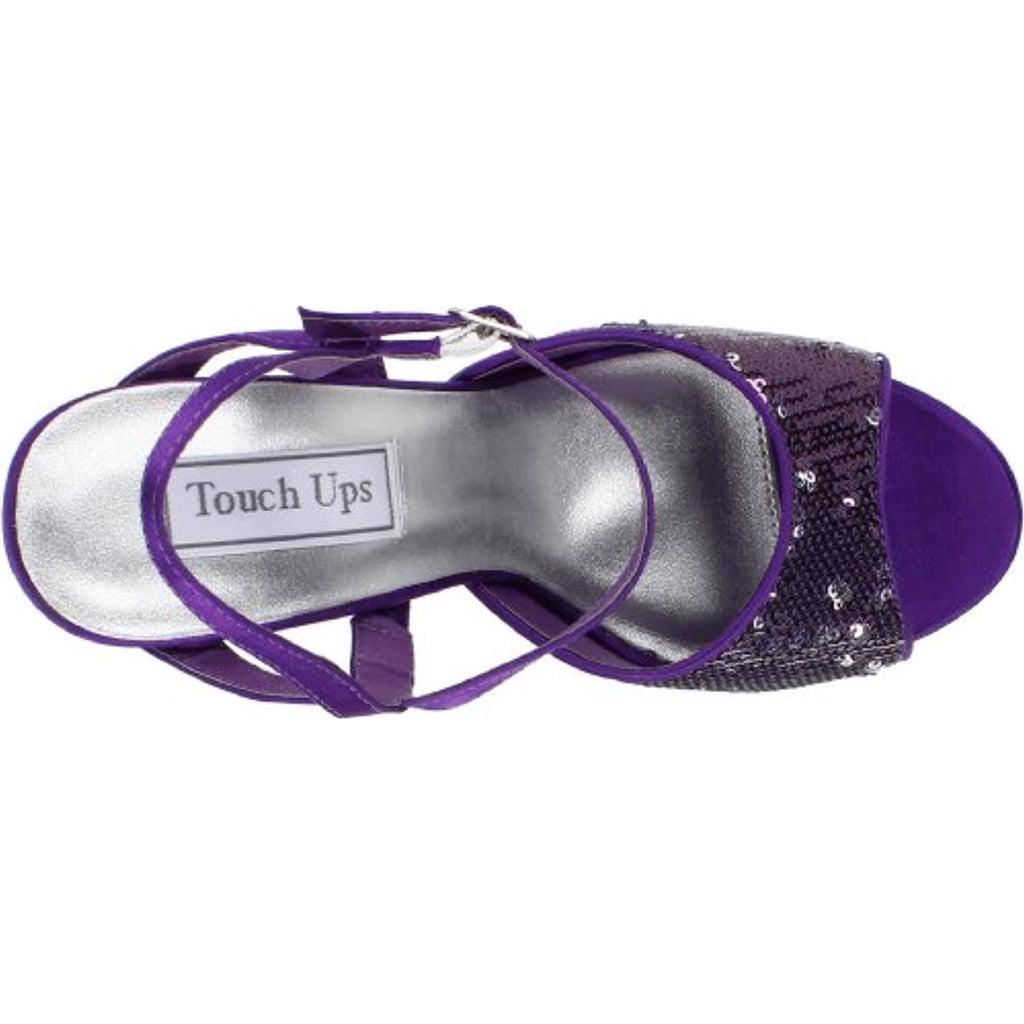 Touch Ups Women's Bev Platform Pump,Purple Sequins,6 M US