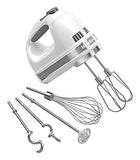 KitchenAid KHM926WH 9-Speed Digital Hand Mixer with Turbo Beater II Accessories and Pro Whisk - White
