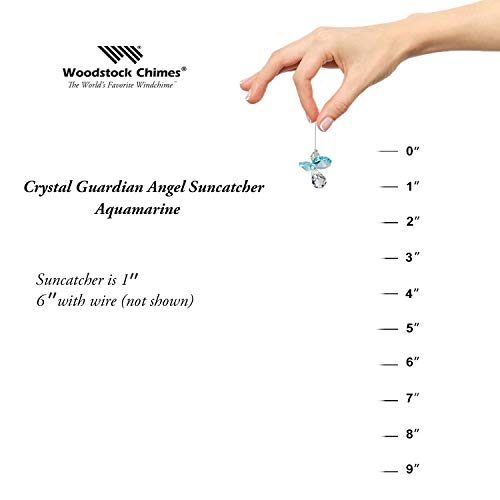 Woodstock Crystal Guardian Angel, March Aquamarine- Rainbow Maker Collection