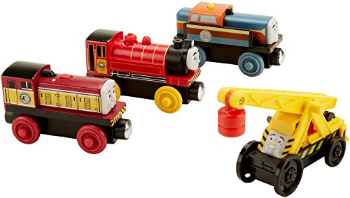 Fisher-Price Thomas & Friends Wooden Railway, Wooden Railway Steamies vs. Diesels 4-Pack