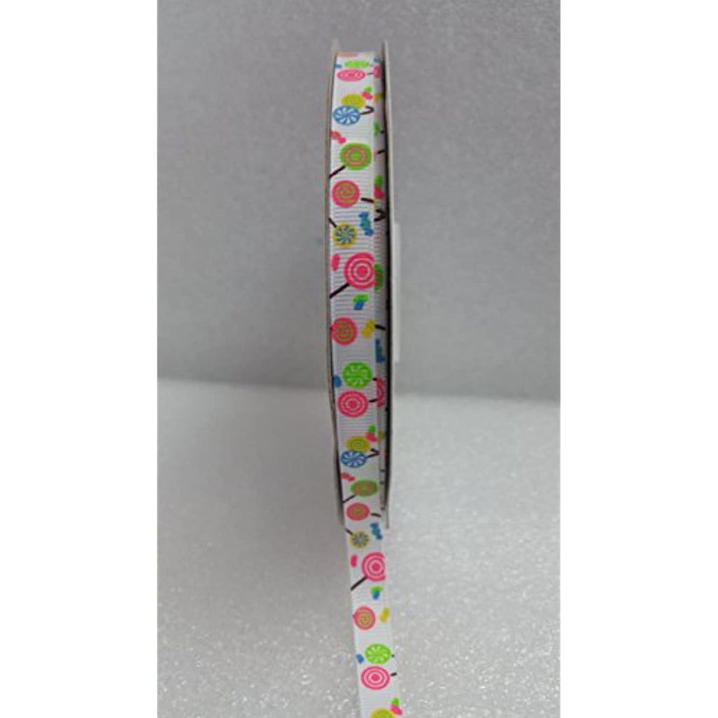 Polyester Grosgrain Ribbon for Decorations, Hairbows & Gift Wrap by Yame Home (3/8-in by 1-yd, Assorted Candies)