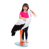 Melissa & Doug Lifelike Plush Stork Giant Standing Stuffed Animal (3+ Feet Tall, Great Gift for Girls and Boys - Best for 3, 4, 5 Year Olds and Up)
