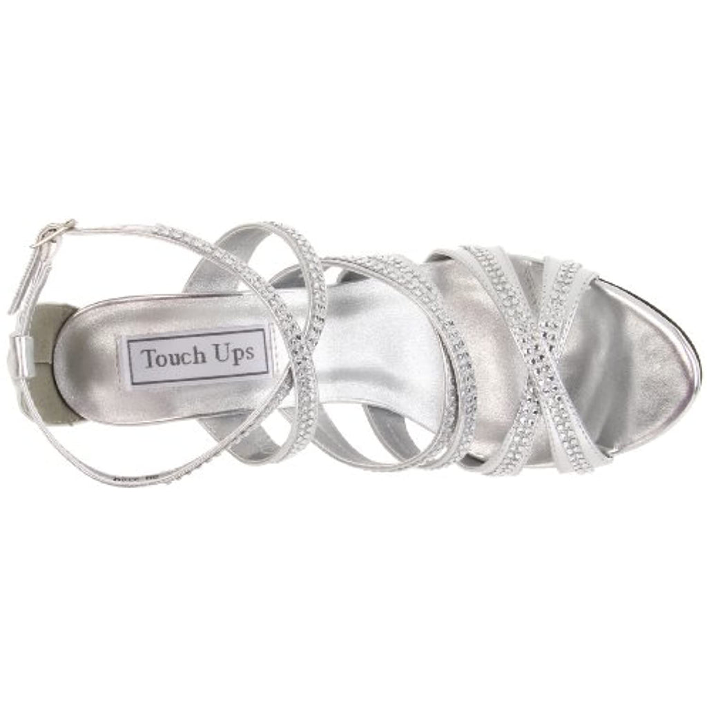 Touch Ups Women's Mitzi Ankle-Strap Sandal,Silver,7.5 M US