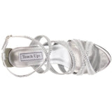 Touch Ups Women's Mitzi Ankle-Strap Sandal,Silver,5 M US