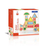 Guidecraft Jr. Rainbow Blocks 20 Piece Set: Kids Colorful Learning and Educational Toy