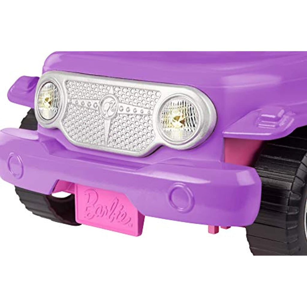Barbie Off-Road Vehicle, Purple with Pink Seats and Rolling Wheels, 2 Seats, Gift for 3 to 7 Year Olds