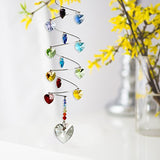 Woodstock Chimes CS23 Makers Suncatchers Crystal Spiral, Rainbow Hearts