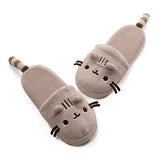 GUND Pusheen Cat Plush Stuffed Animal Slippers, Tan, 12"